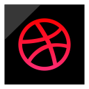 dribbble, logo, media, social svg vector icon
