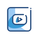 media, network, social, youtube svg vector icon