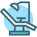 dental, dental chair, dental treatment, dentist, dentistry, medical, tooth svg vector icon