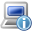 information, laptop icon