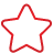 basic, red, star icon