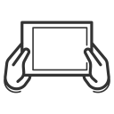 control, gesture, handheld, hold, tablet, touchscreen svg vector icon