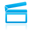 blue, clap, movie icon