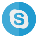 circle, media, skype, social svg vector icon
