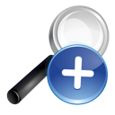 blue, plus, search icon