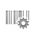 barcode,gear icon