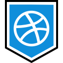 dribbble, logo, media, social svg vector icon