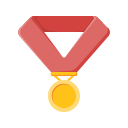 education, learn, medal, school, student, study svg vector icon