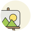 art, canvas, design, drawing, easel, graphic, painting svg vector icon