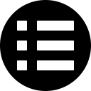 circle, hamburger, list, menu, navigation, stack svg vector icon