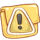 folder,caution icon