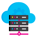 cloud, database, host, hosting, server, settings, share svg vector icon