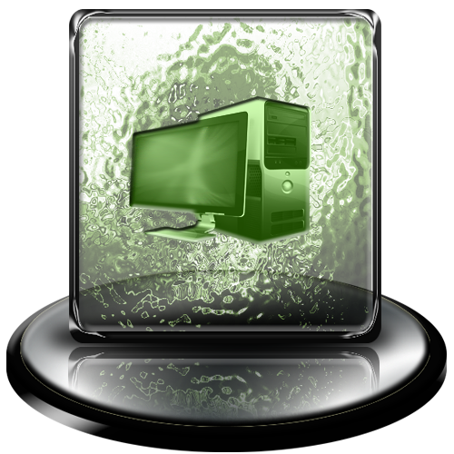 classic,green,computer icon