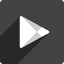 media, play, shadow, social, square, store svg vector icon