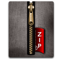 zip,gold,black icon