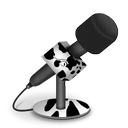 cow, foam, mic icon