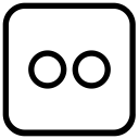 flickr, media, network, social svg vector icon