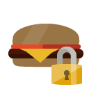 hamburguer,lock icon