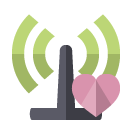 antenna,heart icon