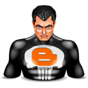 blogger, punisher, super hero icon