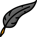 colour, feather, harry, potter, quill svg vector icon