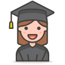 2, student, woman svg vector icon