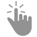 click, finger, one svg vector icon