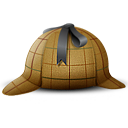 agent, detective, hat icon