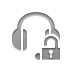 headset,lock,open icon