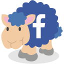 facebook, sheep, social network svg vector icon