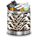 white,tiger,trash,full,animal,recycle bin icon