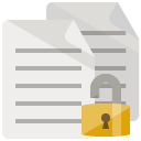 document,lock,open icon