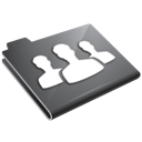 folder, grey, users icon