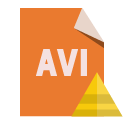 file,format,avi,pyramid icon