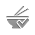 chopsticks,bowl,checkmark icon