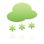 green, snow, weather icon