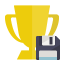 trophy,diskette icon