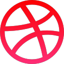 dribbble, media, social svg vector icon