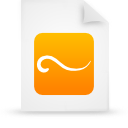 document, file, orange, paper icon