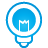 basic, blue, bulb, light icon