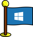 flag, media, networking, social, windows svg vector icon