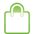 bag, basic, green, shopping icon