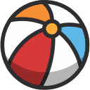 ball, beach, beach ball, fun, holidays, summer svg vector icon