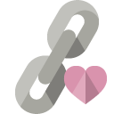 link,heart icon