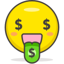 1, face, money, mouth svg vector icon