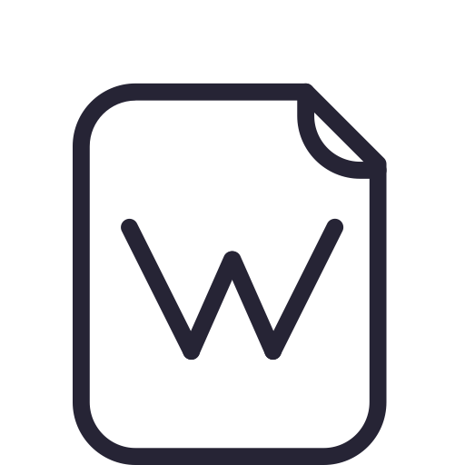 Word svg vector icon