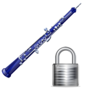 oboe,lock,instrument,locked,security icon