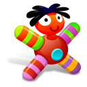 colored,red,doll icon
