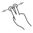 drag, finger, gestureworks, two icon