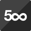 500 pixel, gloss, media, social, square svg vector icon